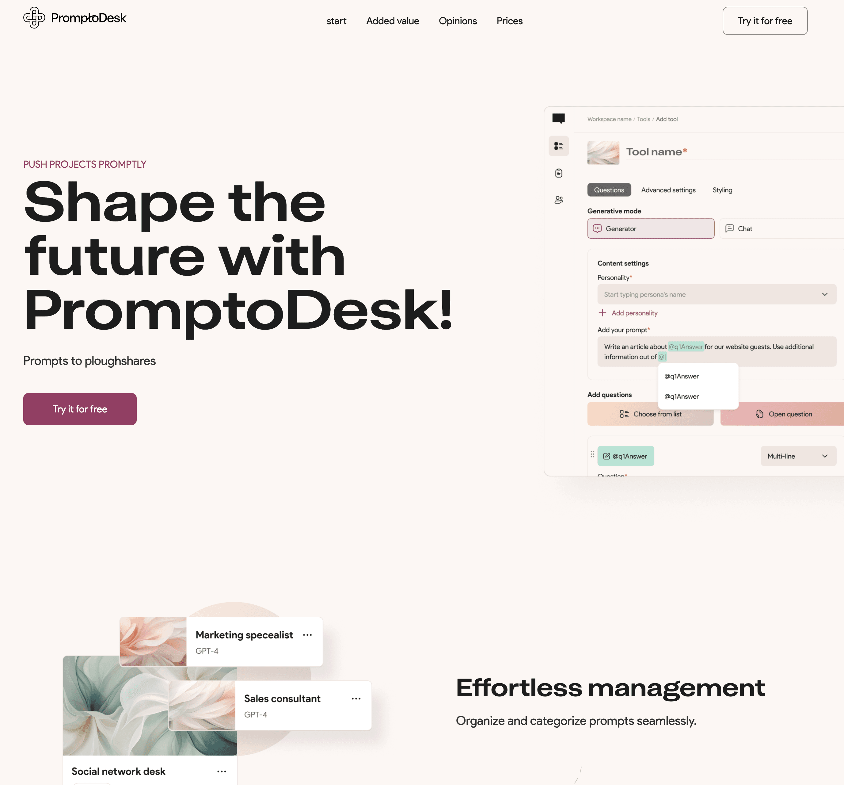 PromptoDesk AI